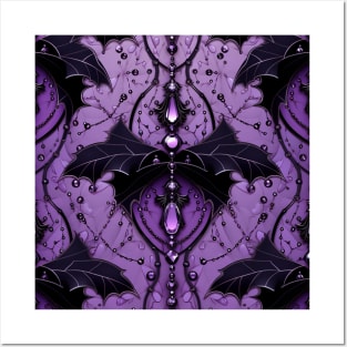 Bat pattern Posters and Art